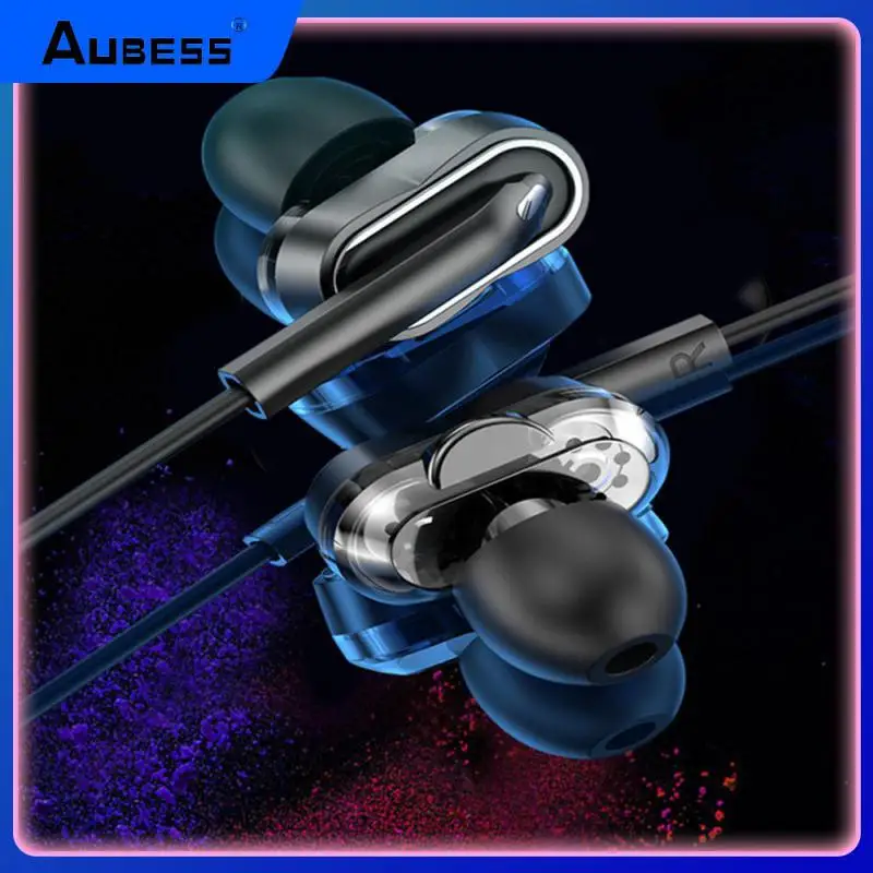 

Hd Call Universal Earphones Earmuffs Material Silicone Earphone Comfortable To Wear Wired Headset Ergonomic Design Skin Friendly