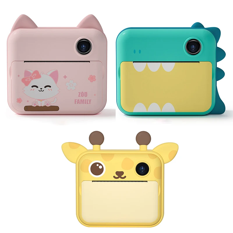 

12mp Children Camera 1500 Mah Digital Camera 2.4 Inch Screen Long Lasting Life Instant Print Camera For Kids Birthday Gift