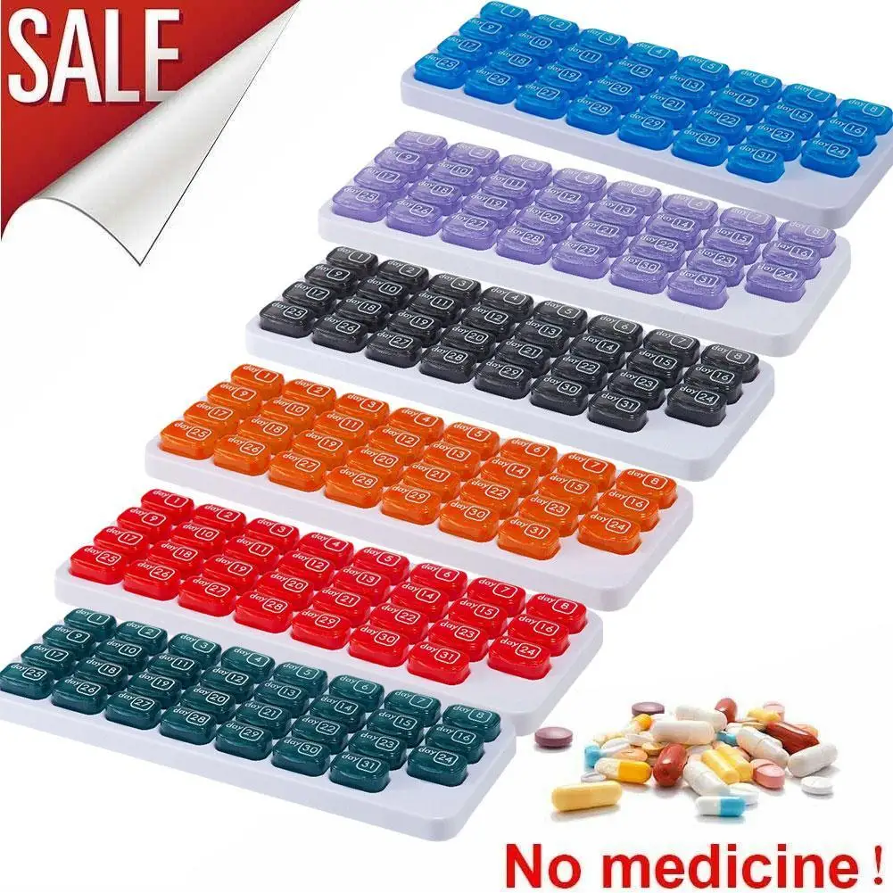 

31 Grids Pill Box Case Container Organizer Travel Pill Case Storage Box One Month Pill Medicine Dispenser Tablet