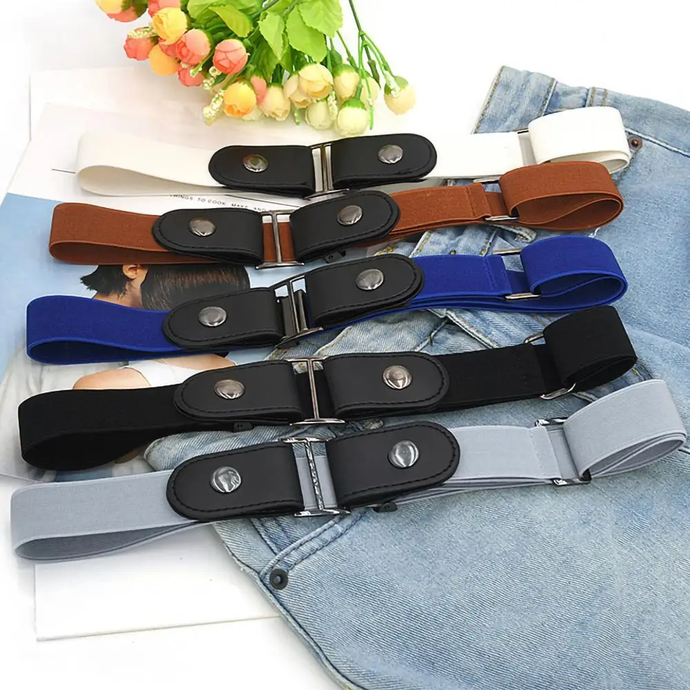 

Waist Belt Fitted Alloy Buckle Faux Leather All-Match Patchwork Waist Strap for Daily Wear