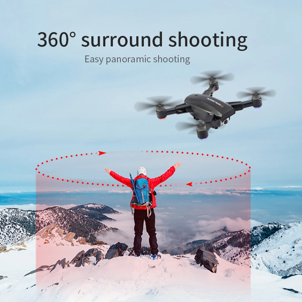 Радиоуправляемый Дрон X16 складной Квадрокоптер с Wi-Fi FPV GPS камерой 6K 25 мин. без