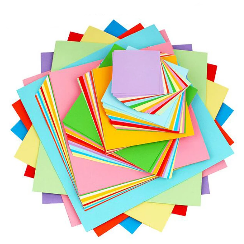 

Square Origami Paper Kid DIY Handmade Double Sided Coloured Folded Craft Paper Scrapbooking Decoration Arts Material