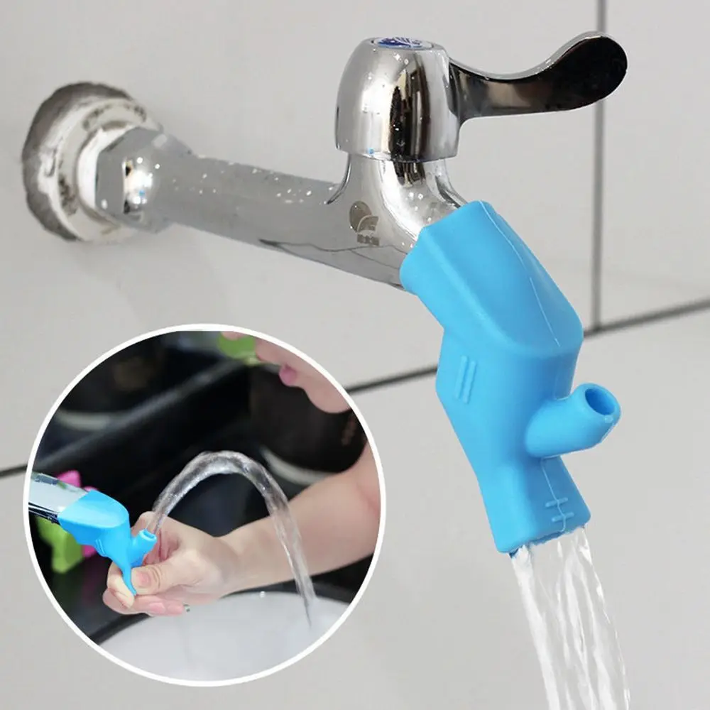 

Bathroom Sink Nozzle Faucet Extender Rubber Elastic Water Tap Extension Kitchen Faucet Accessories for Children Kid Hand Washing