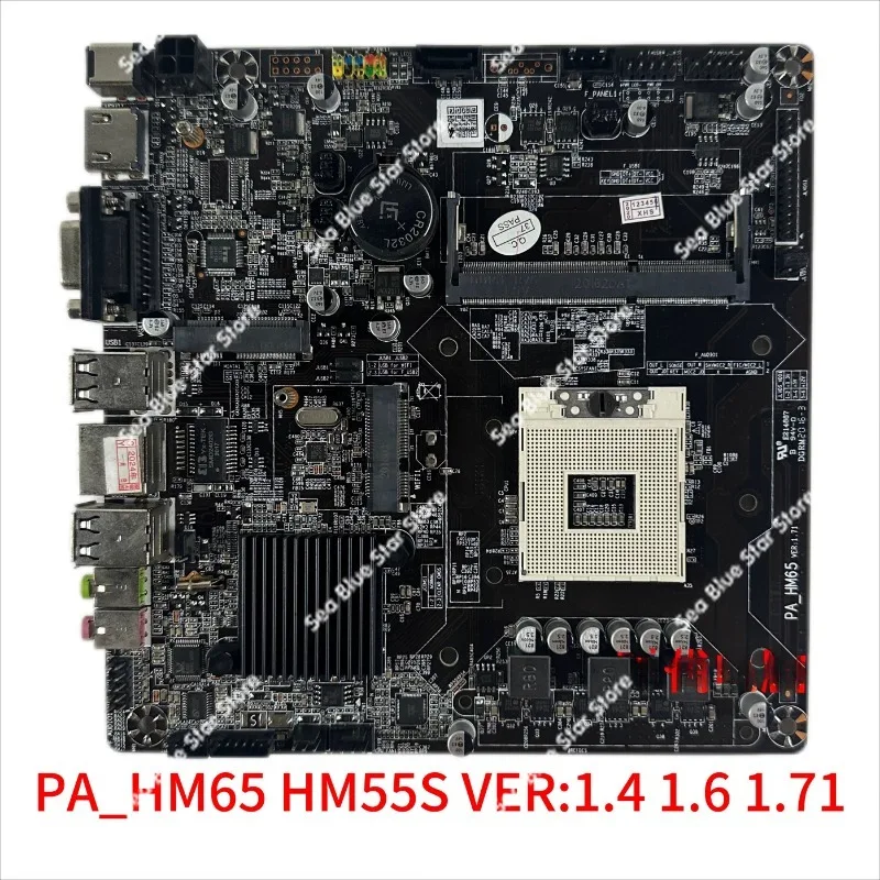 Фото Мини-материнская плата PA_HM65 HM55S VER: 1.4 1.6 1.71 с HDMI и VGA, материнская плата, использованная после разборки. №1
