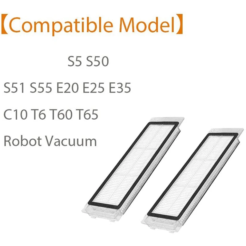 Сменные фильтры для Roborock S5 MAX S6 E20 E25 E35 C10 S50 роботов-пылесосов Xiaomi 4 шт. в упаковке