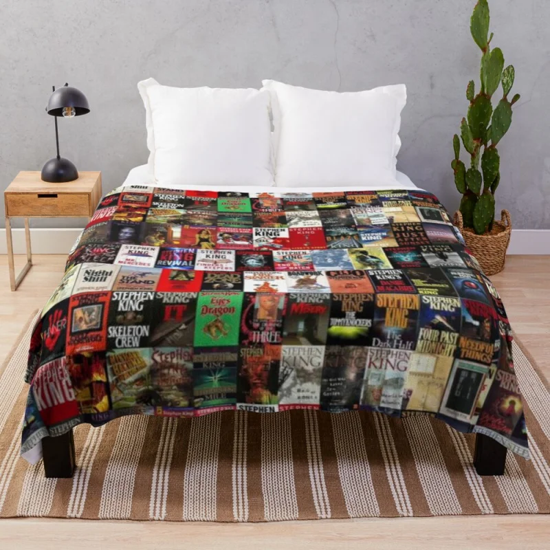 

Чехол-книжка с коллажем Stephen King, 5 размеров, 200x180 см, одеяло из микрофибры, большая пушистая клетка