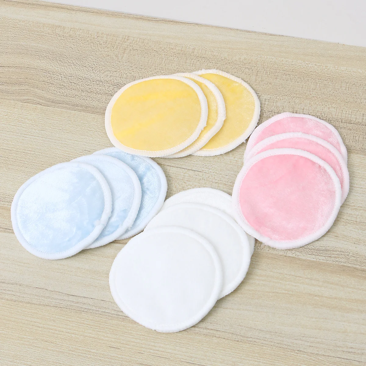 

12pcs Reusable Bamboo Fabric Nursing Pads Leakproof Washable Feeding Pads Ultra Absorbent Inserts with 18cm Drawstring Mesh