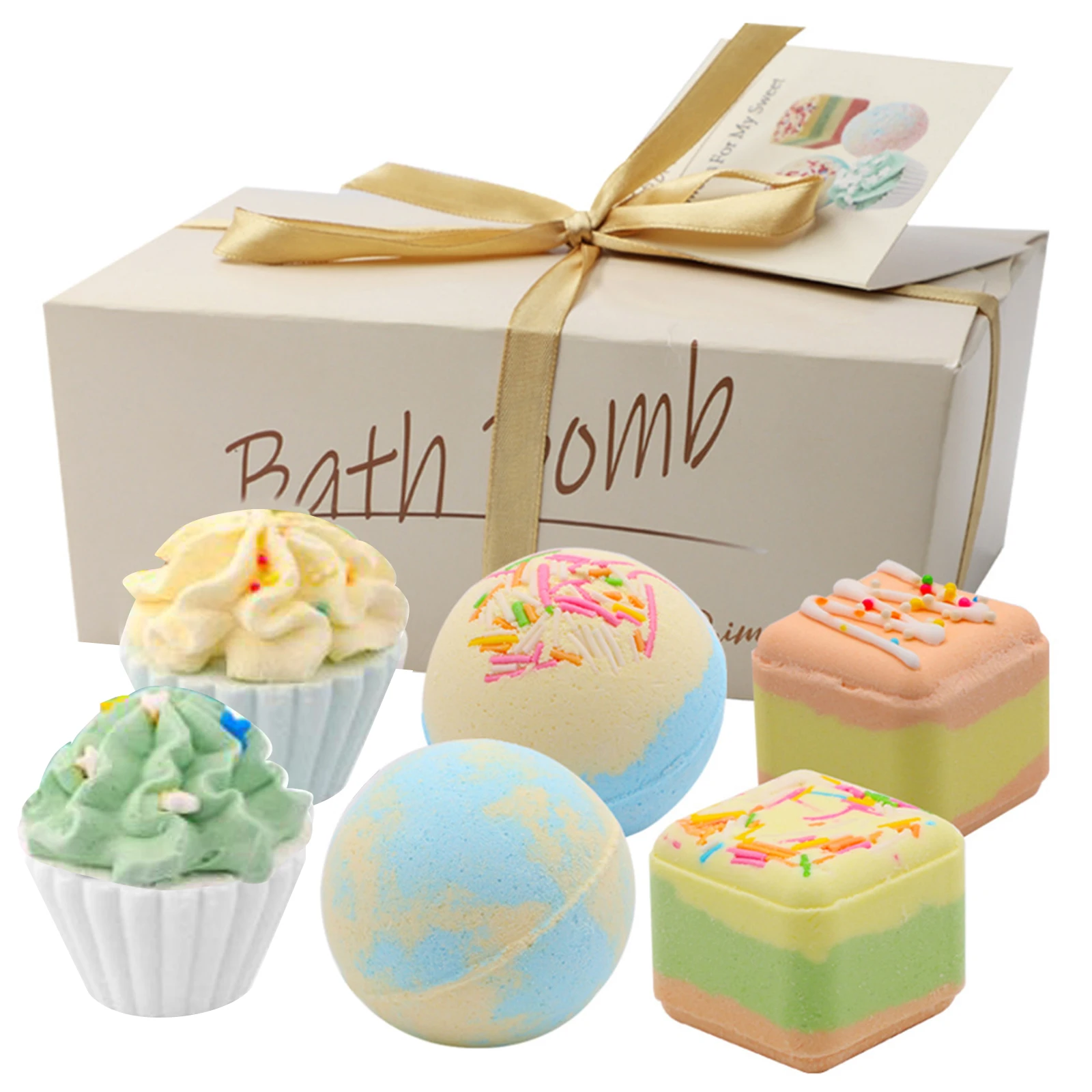 

LEWEDO 6Pcs/Set Bath Bombs Natural Bathing Salt Ball Organic Bubbles for Bath Relaxing Spa Christmas Gifts Bath Bombs