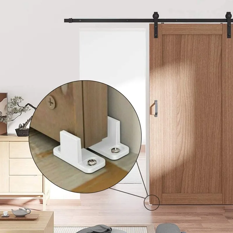 

Plastic Adjustable Swing Stops Anti-swing Furniture Hardware Accessories For The Bottom Of Sliding Doors with Screws