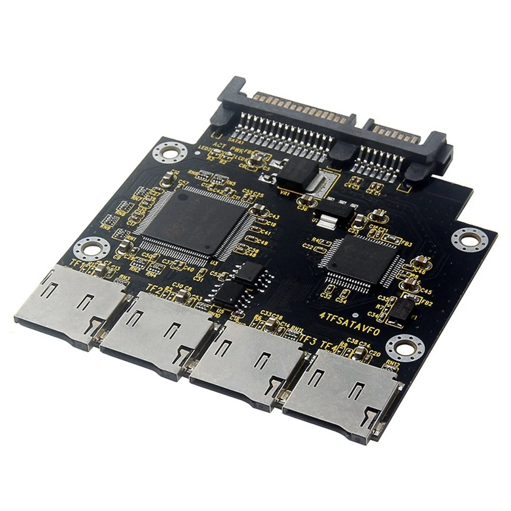 2 5-дюймовая карта адаптера 4 TF-SATA самодельный твердотельный накопитель SSD для
