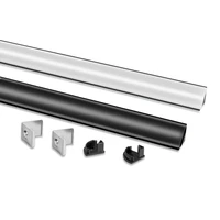 0 5m uvyw style aluminum profile recessed frameless channel milky cover corner cabinet led line bar strip lights