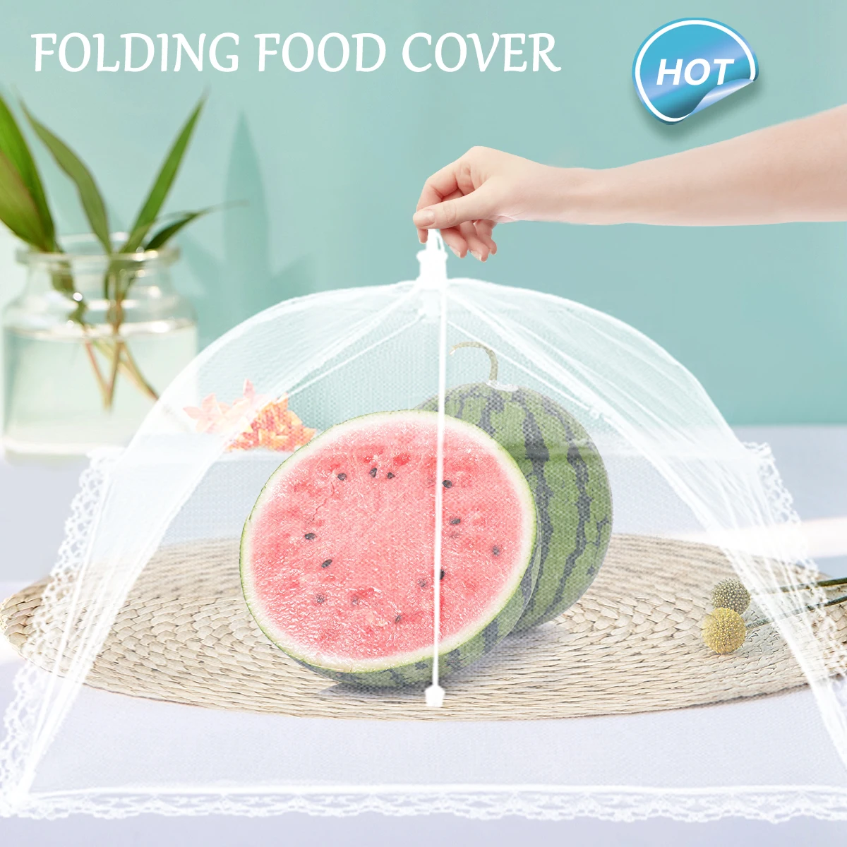 

Портативная Крышка для еды в стиле зонтика кружевная Крышка для еды для домашнего использования Крышка для еды против комаров Крышка для ед...