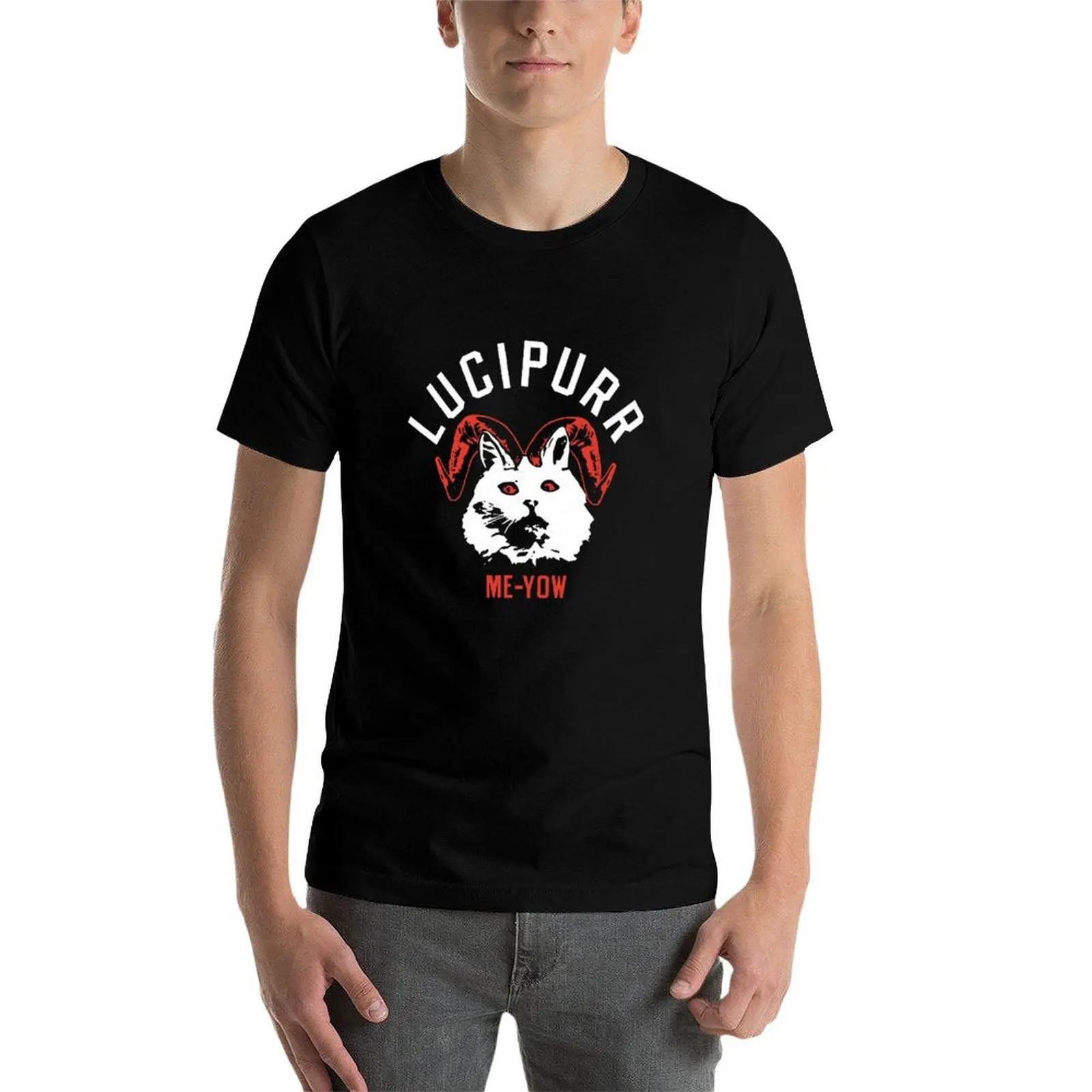 Фото Футболка Lucipurr Me-Yow из мягкого хлопка, базовая модель №3