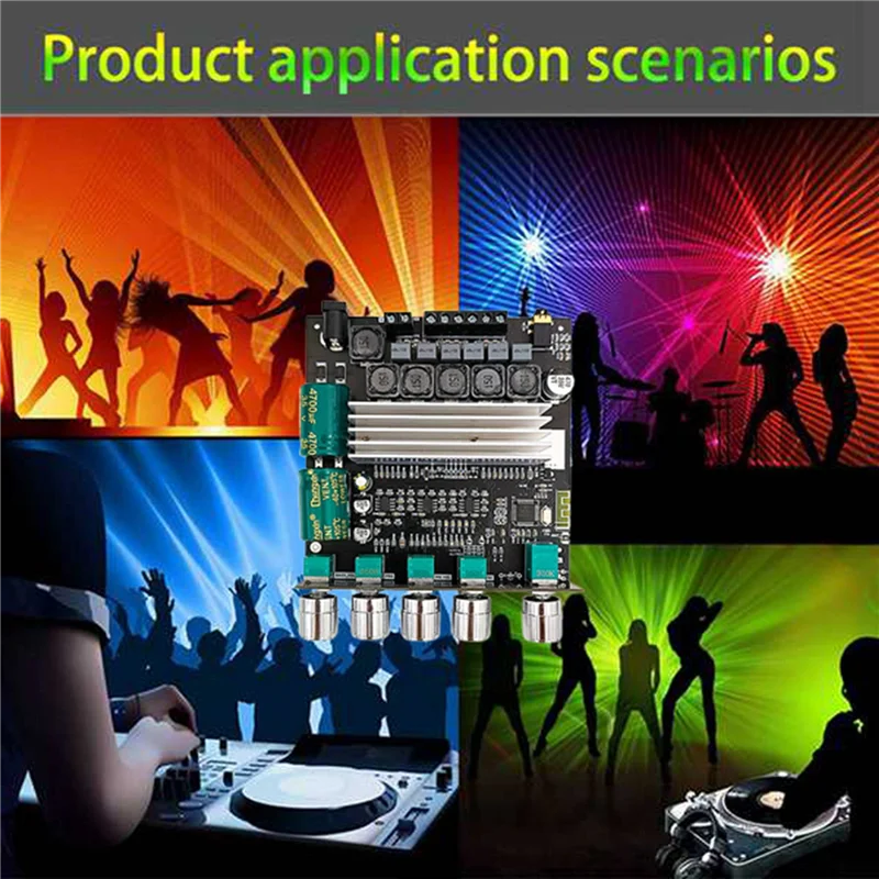 

ZK-TB22 2.1 Channel Bluetooth Audio Power Amplifier Board TPA3116D2 50W+50W+100W Tweeter Subwoofer Adjustment Module