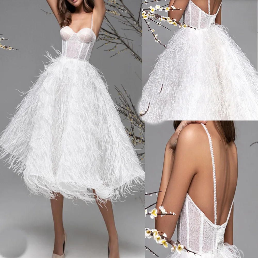 

2022 Summer Fluffy Plush Bandeau Sling Dress Princess Dress Women Spring A Line Long Maxi Sleeveless High Waist Evening