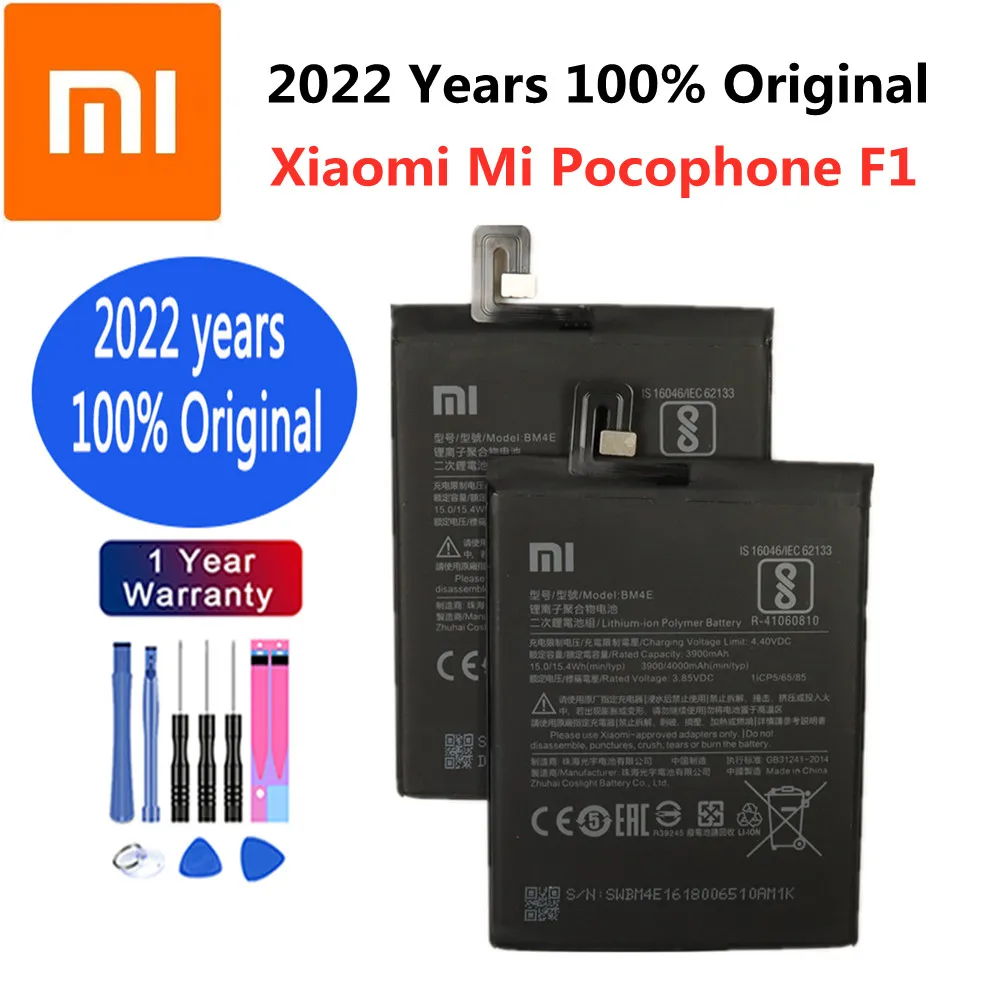 2022 год 100% оригинальный аккумулятор Xiaomi BM4E высокого качества для MI Pocophone F1 4000 мАч