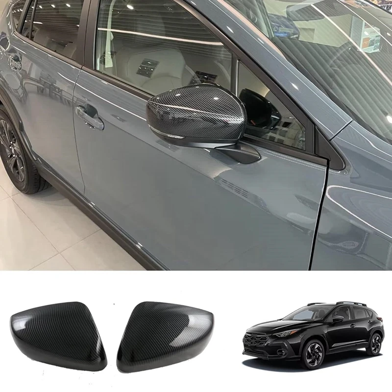 

Для Subaru Crosstrek 2023 2024, задняя крышка зеркала заднего вида, аксессуары, ABS углеродное волокно