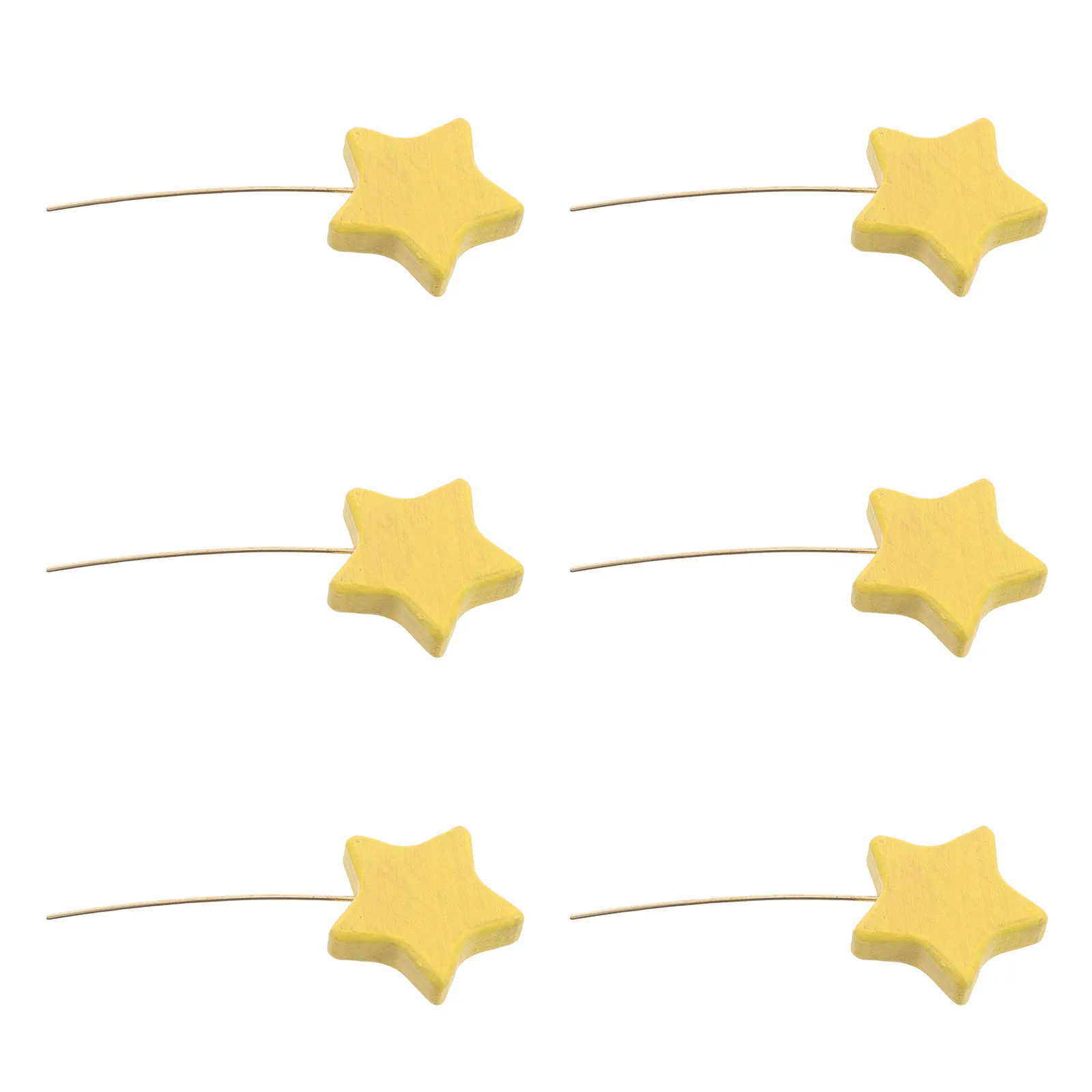 Фото Набор из 6 деревянных звездочек-украшений для вазы, декор для дня рождения, свадьбы, девичника, вечеринки, украшение стола №2