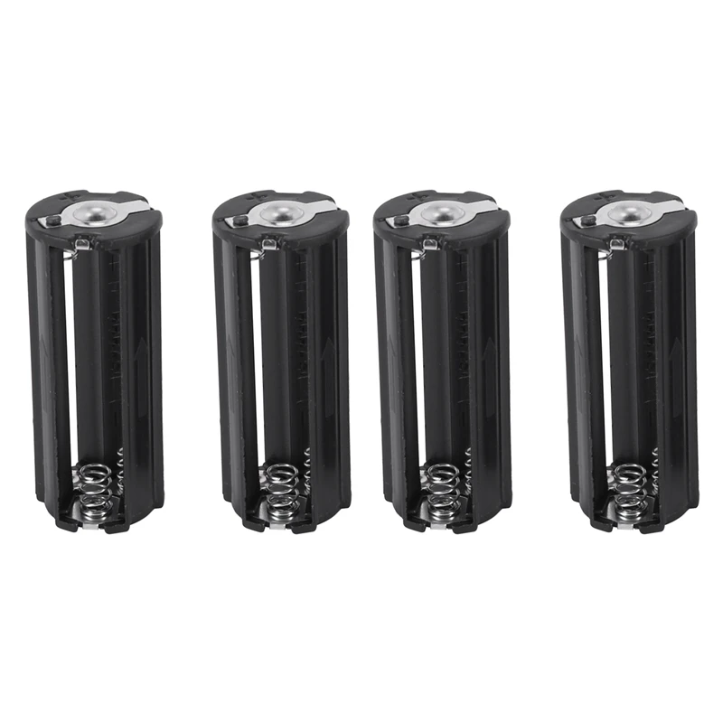 

4Pcs Black Battery Holder For 3 X 1.5V AAA Batteries Flashlight Torch