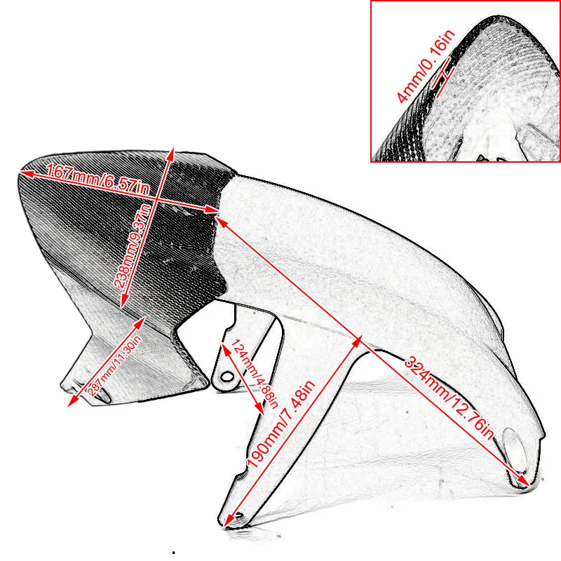 Новое переднее крыло мотоцикла брызговик крышка колеса подходит для KTM Duke390 Duke 390
