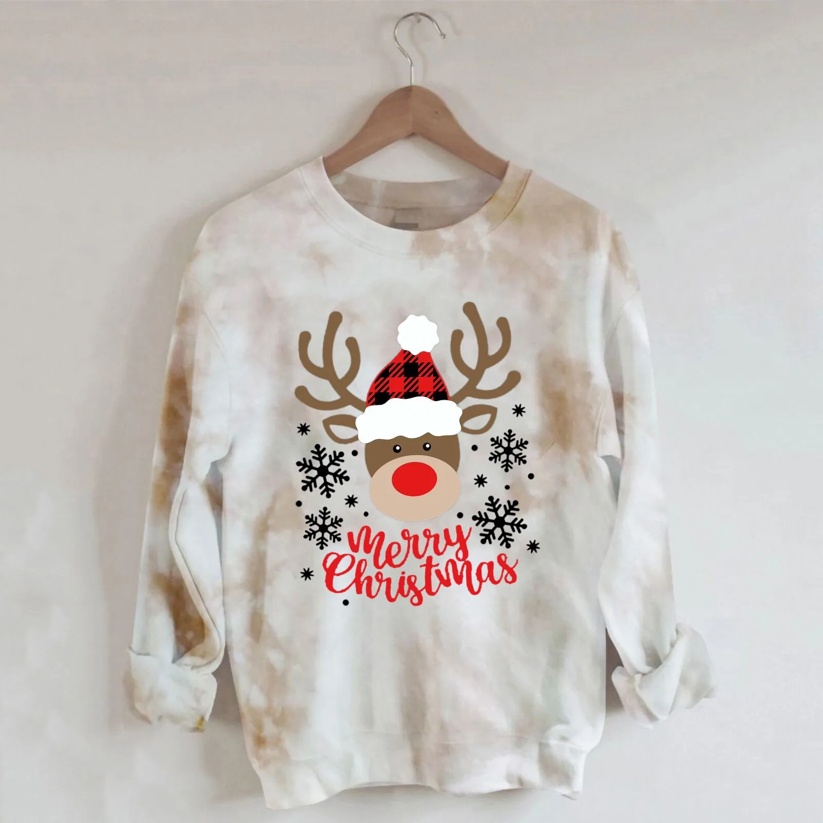 

Sweatshirt For WomenPrinting O NeckVacationCasual Pullover Shirt Color X Fall Apparel