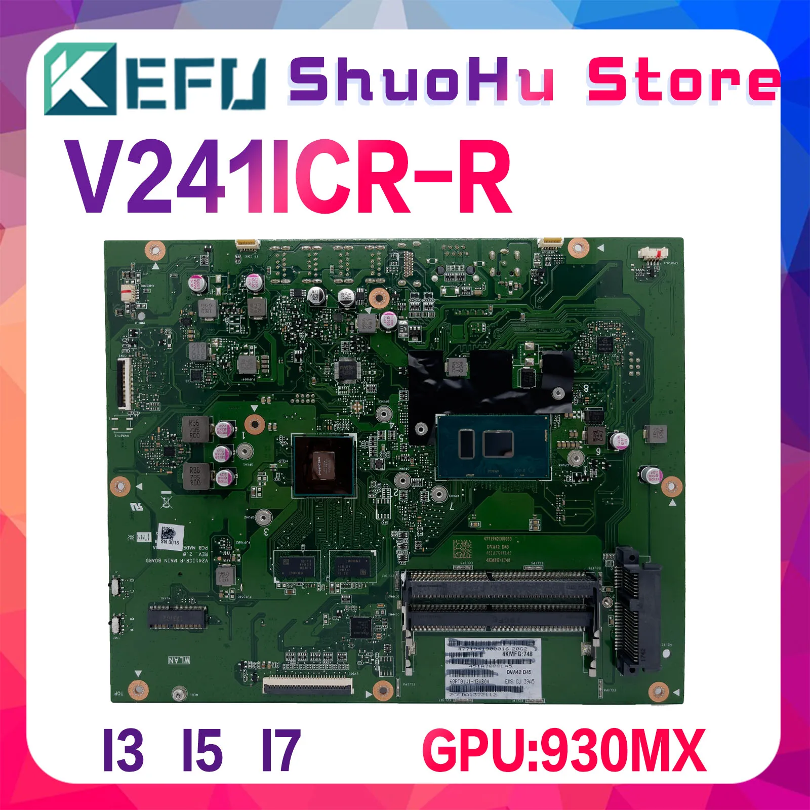 KEFU V241ICR-R материнская плата для ASUS Ao Shi V241ICGK все-в-одном компьютере с I3-8130U I5-8250U I7-8550U 930MX тест основной платы OK