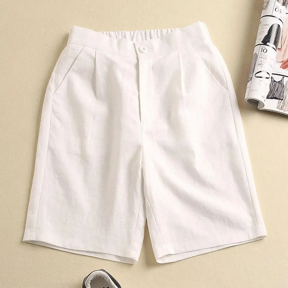 

Simple Short Pants 4 Colors Shorts High Waist Ladies Wide-leg Casual Shorts Thin