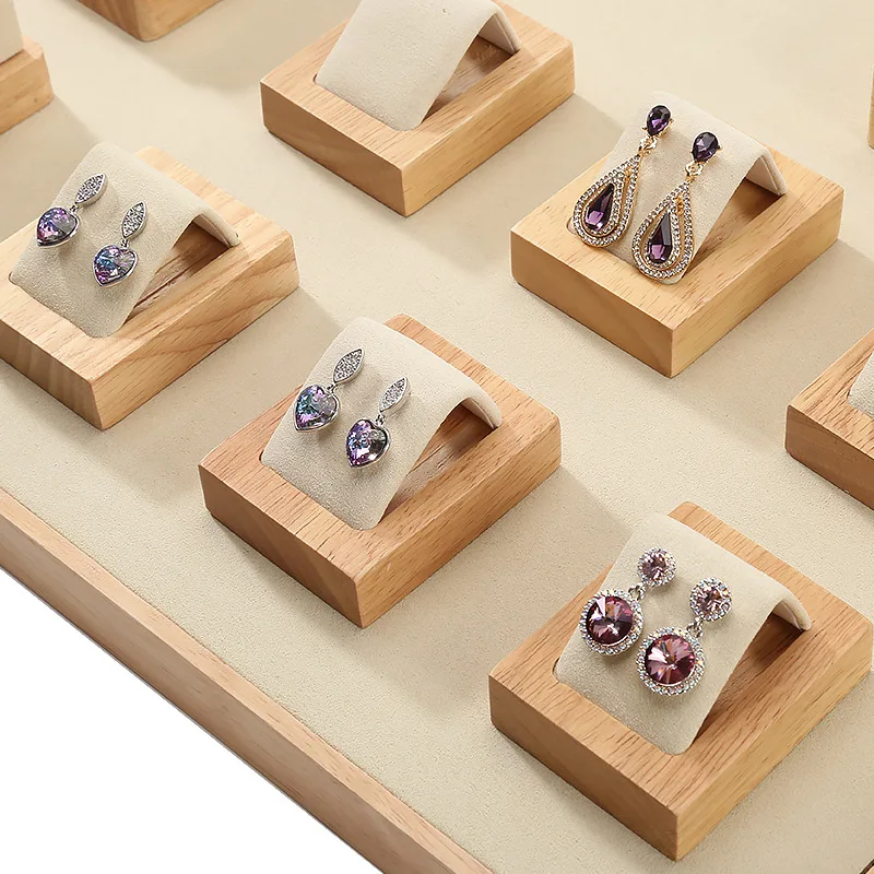 Jewelry Display Props Necklace Jewelry Wood Show Support Ring Bracelet Pendant Jade Show Support Display Display Tray