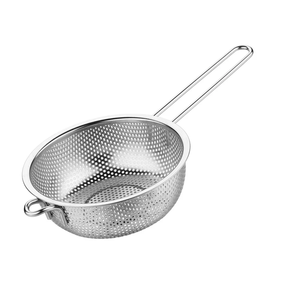 

Round Wire Fry Basket Metal Pasta Strainer Steel Colander Bowl Cooking Spoon Frying Net Sink Mesh Drainage Deep