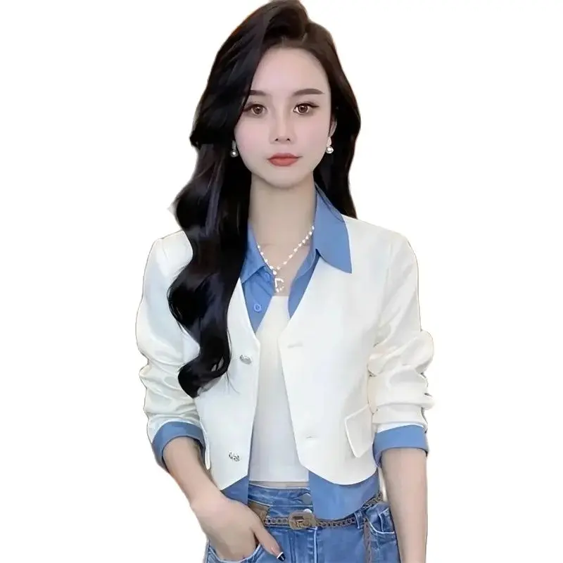 Воротник рубашки модное темпераментное женское пальто с воротником-стойкой