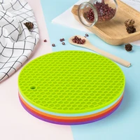 liquid silicone round heat resistant drink cup coaster non slip table set mat placemat insulation padding kitchen accessories