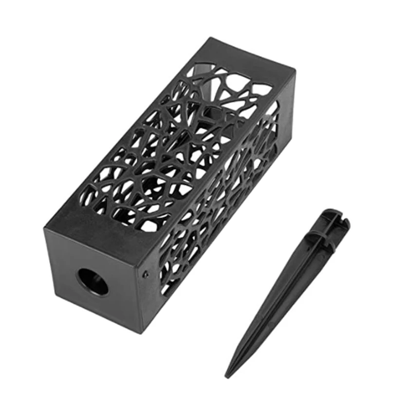 

Black Flower Holder with Long Spike ＆ Draining Hole Flower Vase Decoration for Cemetery Plastic Vase Durable Anti Deform