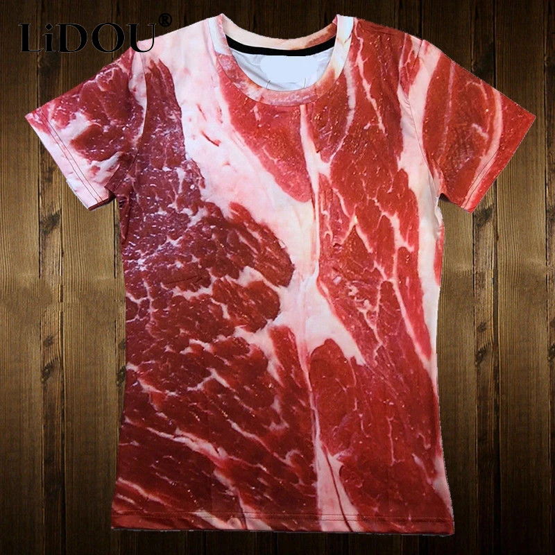 

Summer Sports Loose Mash Men New 2023 Chic Top Korean Street T-shirt Wild Casual Hipster Creative Neat Y2k Print Up Fashion