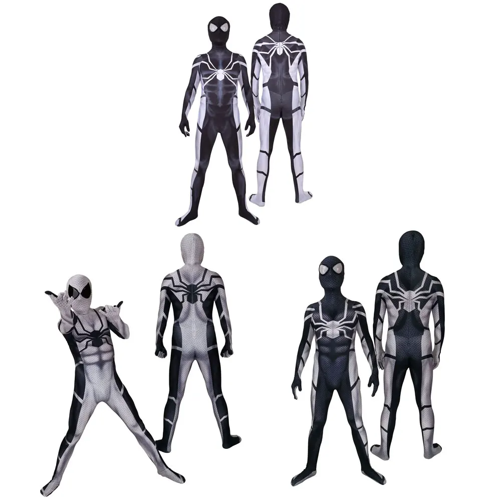 

Halloween Adults/Kids Invisible Future Foundation Spiderman Costume Zentai Bodysuit Man Superhero Cosplay Party Jumpsuit