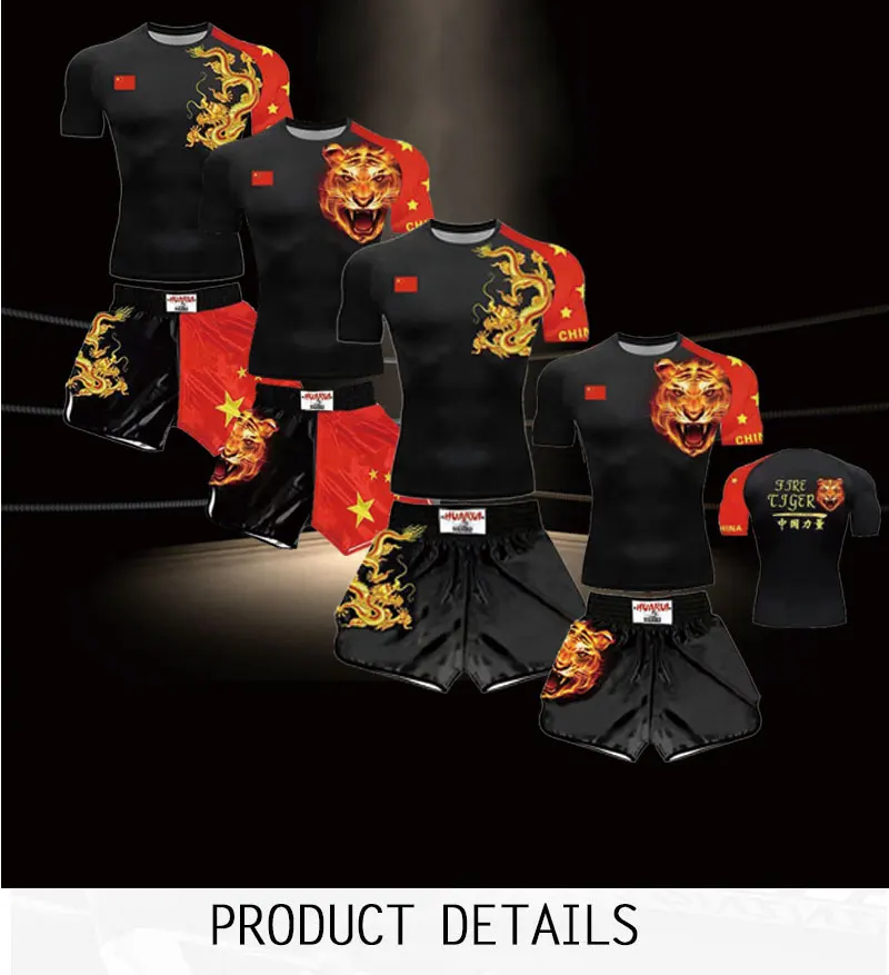 

Rashguard Jiu Jitsu T Shirts Men Boxing Jerseys Set BJJ KickBoxing Muay Thai Shorts Long Sleeve Pants 3D Print Sportsuit MMA