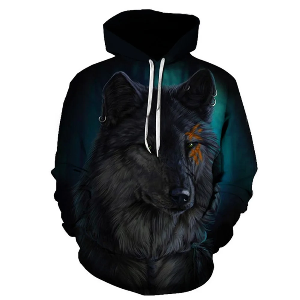 

Casual Animal Print Cool 3d Digital Printing Men's Hoodies 2022 Autumn New Fashion Long Sleeve Hooded Pullover for Men Clothes