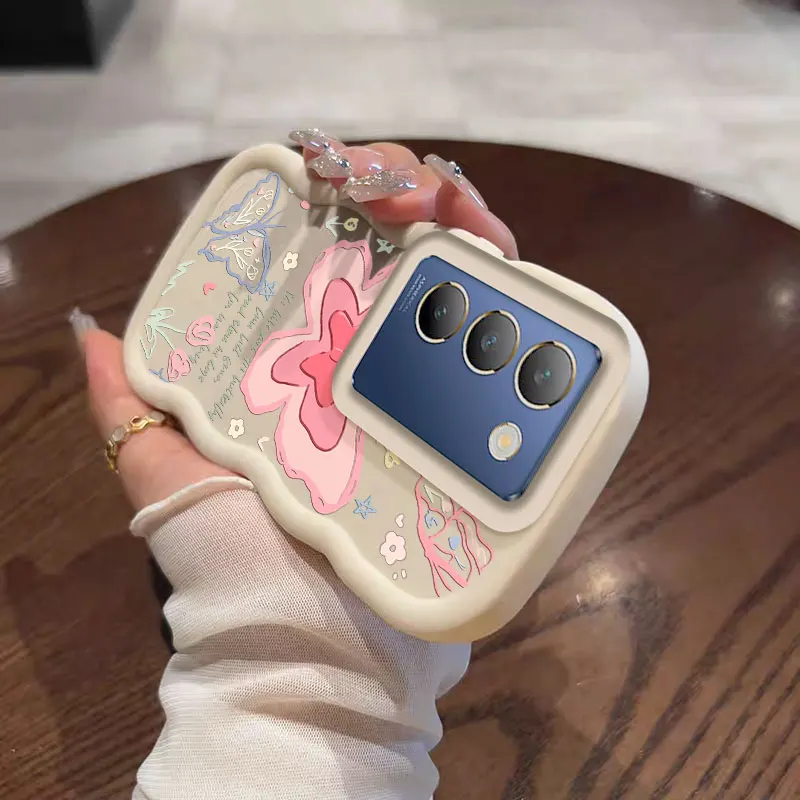 Фото Милый бабочка для vivo V40 SE с противоударным гибким модным чехлом идеально подходит для vivo V Y T 3 51 33 28 30 53 S Lite (ME) SE №3