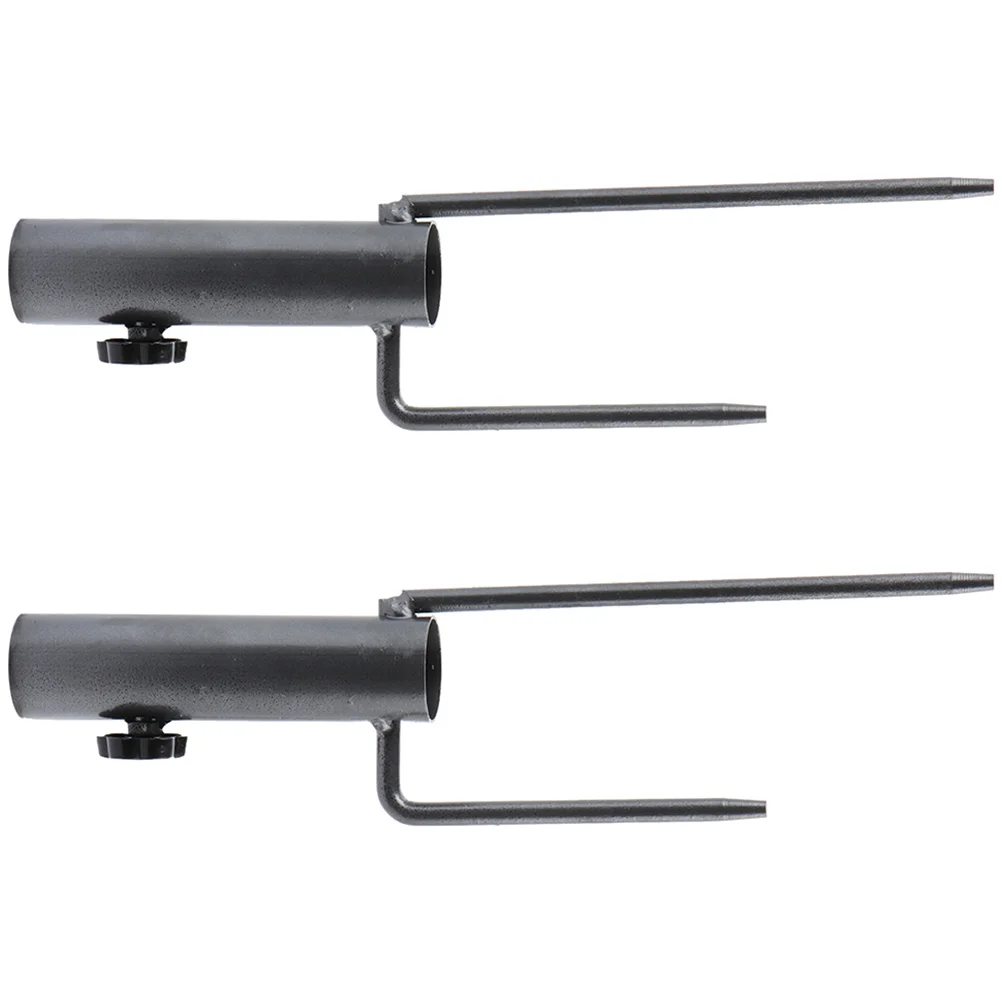 

2pcs Beach Umbrella Steel Anchor Outdoor Umbrella Stand Parasol Ground Insert Anchor Skewer