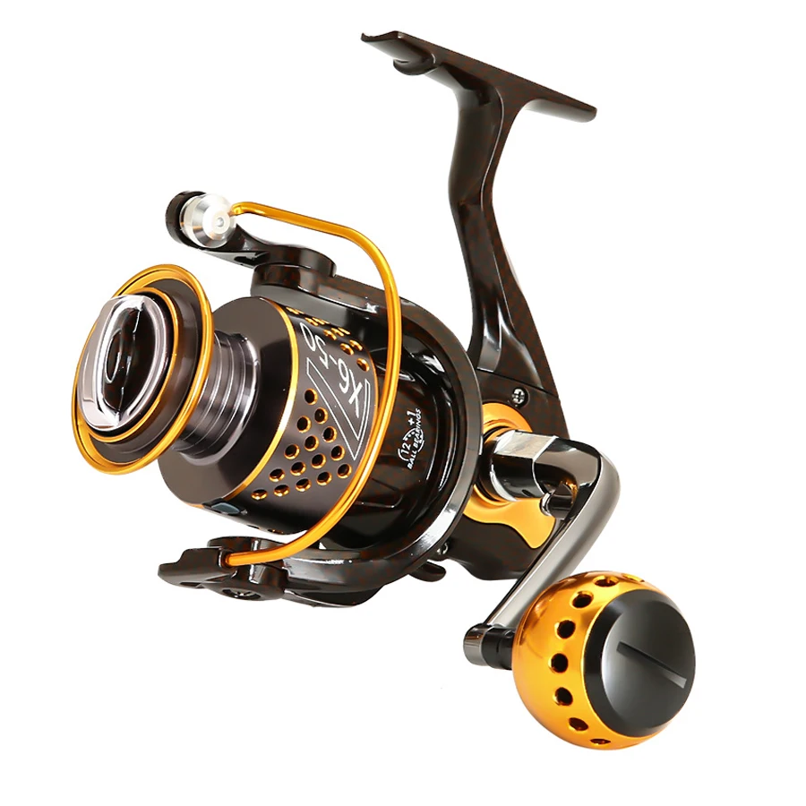 

12+1BB Spinning Reels Freshwater Saltwater Spinning Fishing Reel 5.2:1 Gaer Ratio Aluminum Spool & Handle Metal Fish Wheel