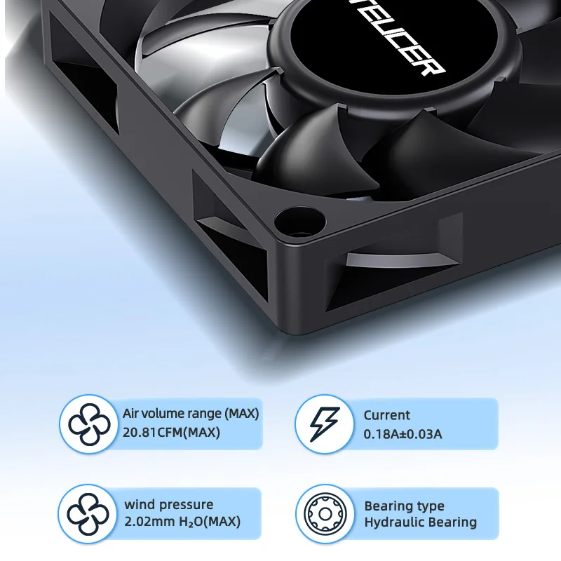 7015 7 см DC 12 В 3-контактный вентилятор Chassic Бесшумный гидравлический подшипник 2500