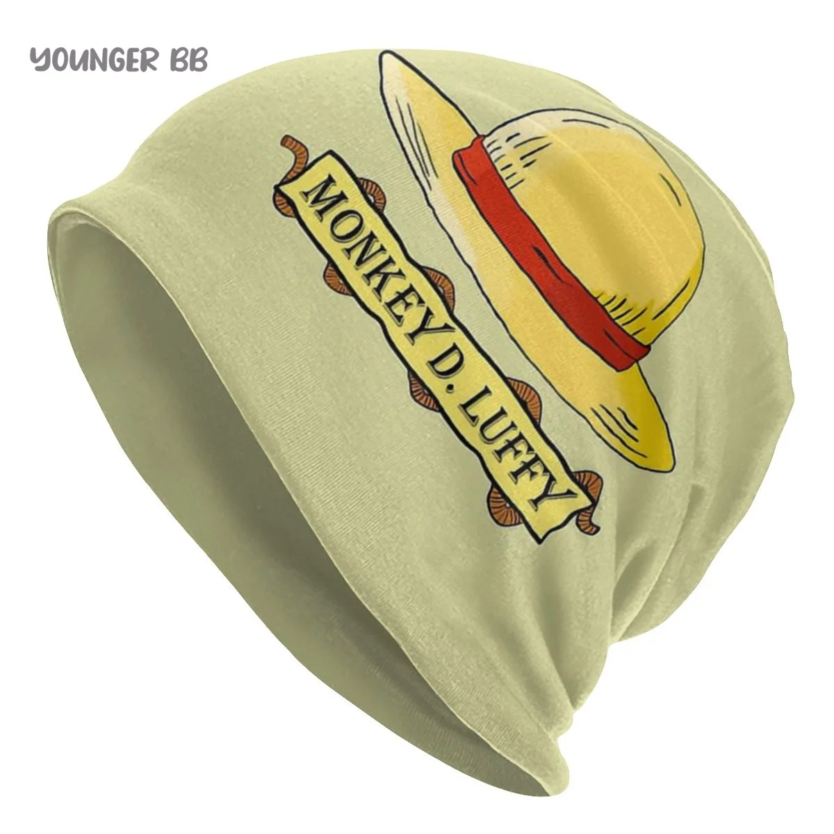 

Bonnet Hats One Piece Monkey D. Luffy Men Women's Knitting Hat Luffy Straw Hat Winter Warm Cap Beanies Thermal Elastic Caps