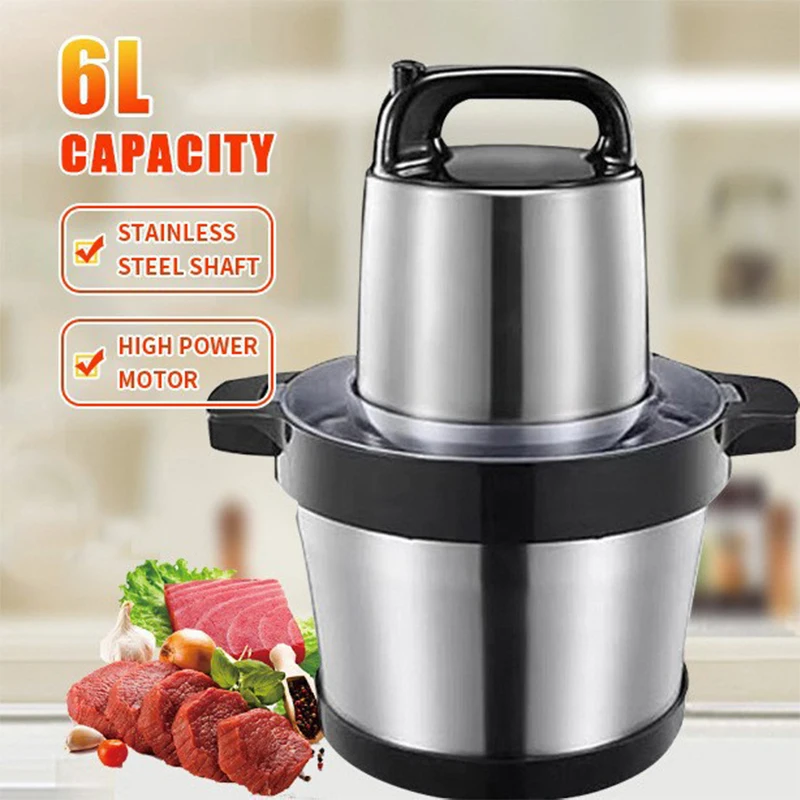 

Многофункциональная Мясорубка из нержавеющей стали, 6 л, 220 В, 1000 Вт