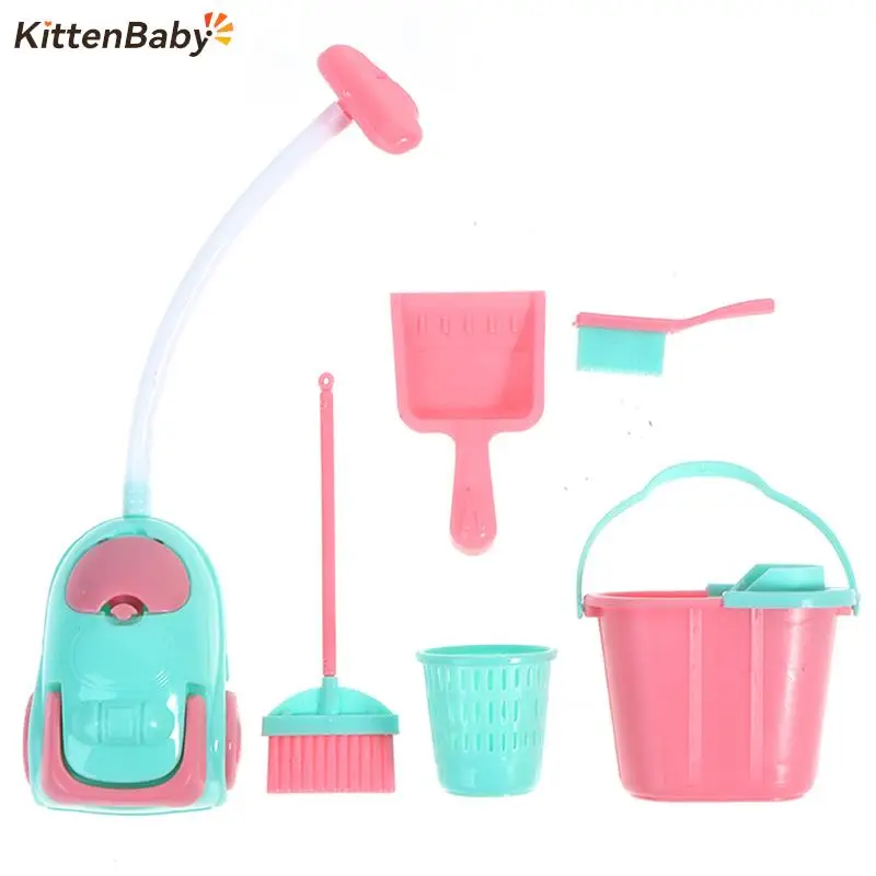 

1 Set Dollhouse Furniture Cleaning Kit Home Furnishing Funny Vacuum Cleaner Mop Broom Tools Pretend Play Toys