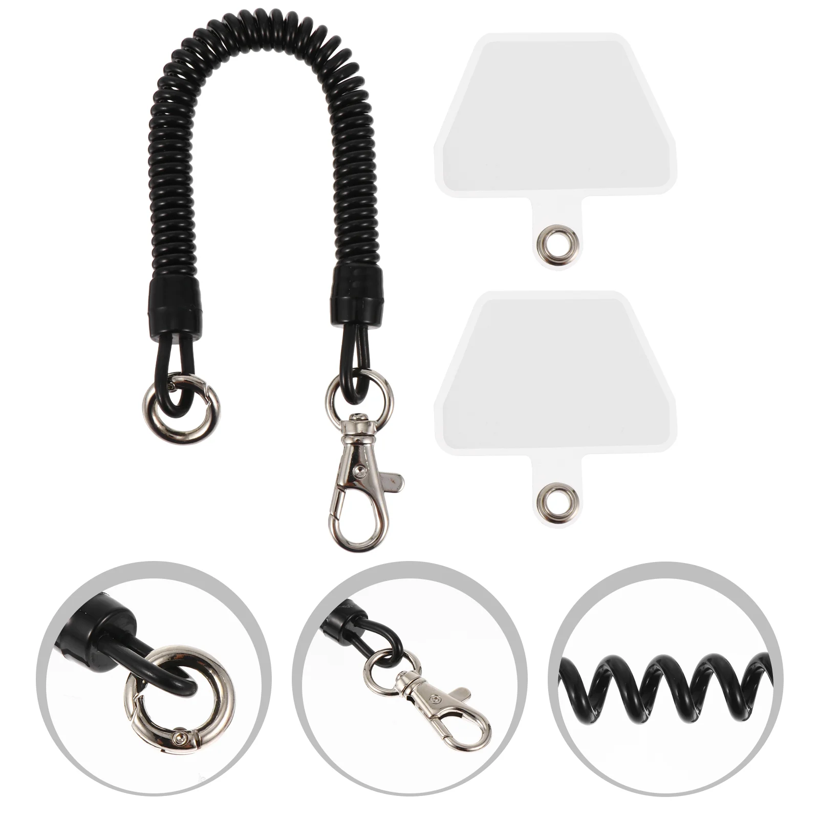 

Elastic Coiled Stretch Universal Cell Lanyard Holder Strap with