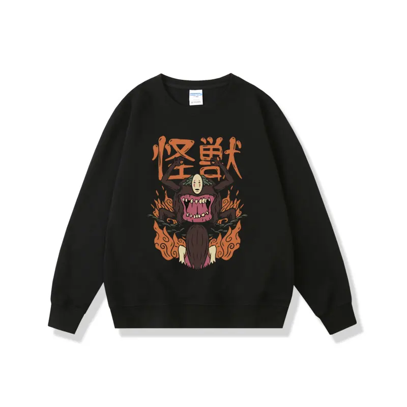 

Anime Spirited Away Sweatshirt Studio Ghibli No Face Man Fashion Pullover Sportswear Manga Miyazaki Hayao Crewneck Sweatshirts