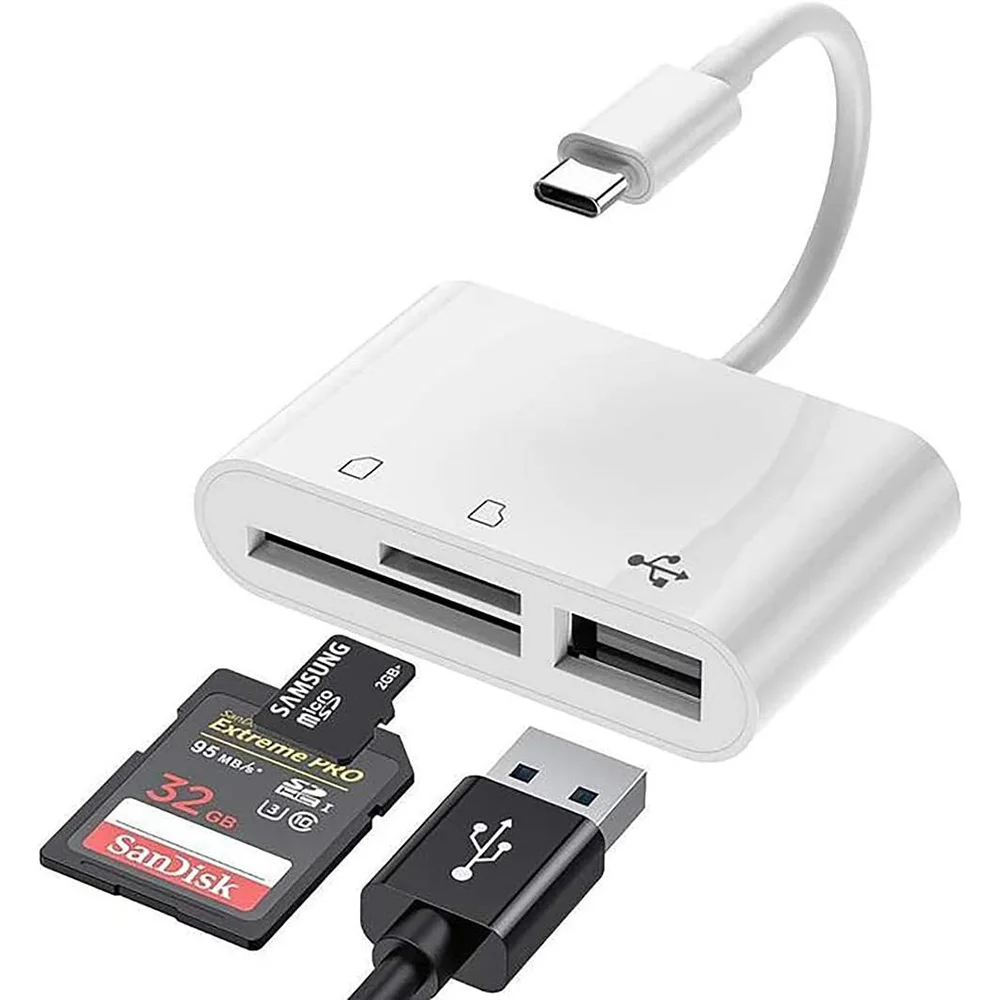 Адаптер Type-C TF CF SD устройство для чтения карт памяти OTG Устройство компактной