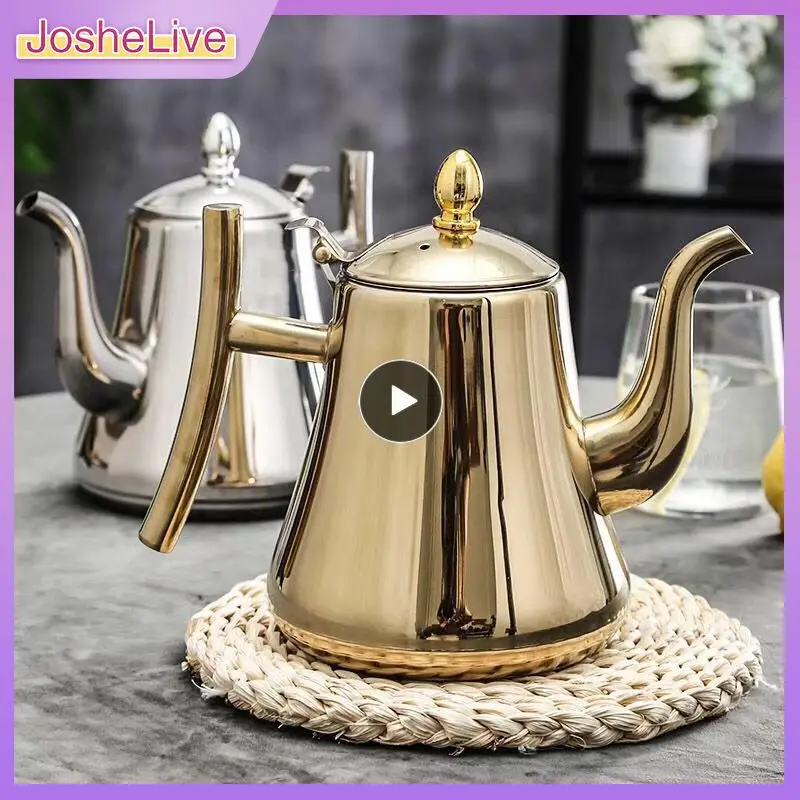 

Coffee Pot Long Mouth Pot Flower Teapot Coffee Maker Tea Kettle Water Kettle Royal Teapot 1l/1.2l Stainless Steel