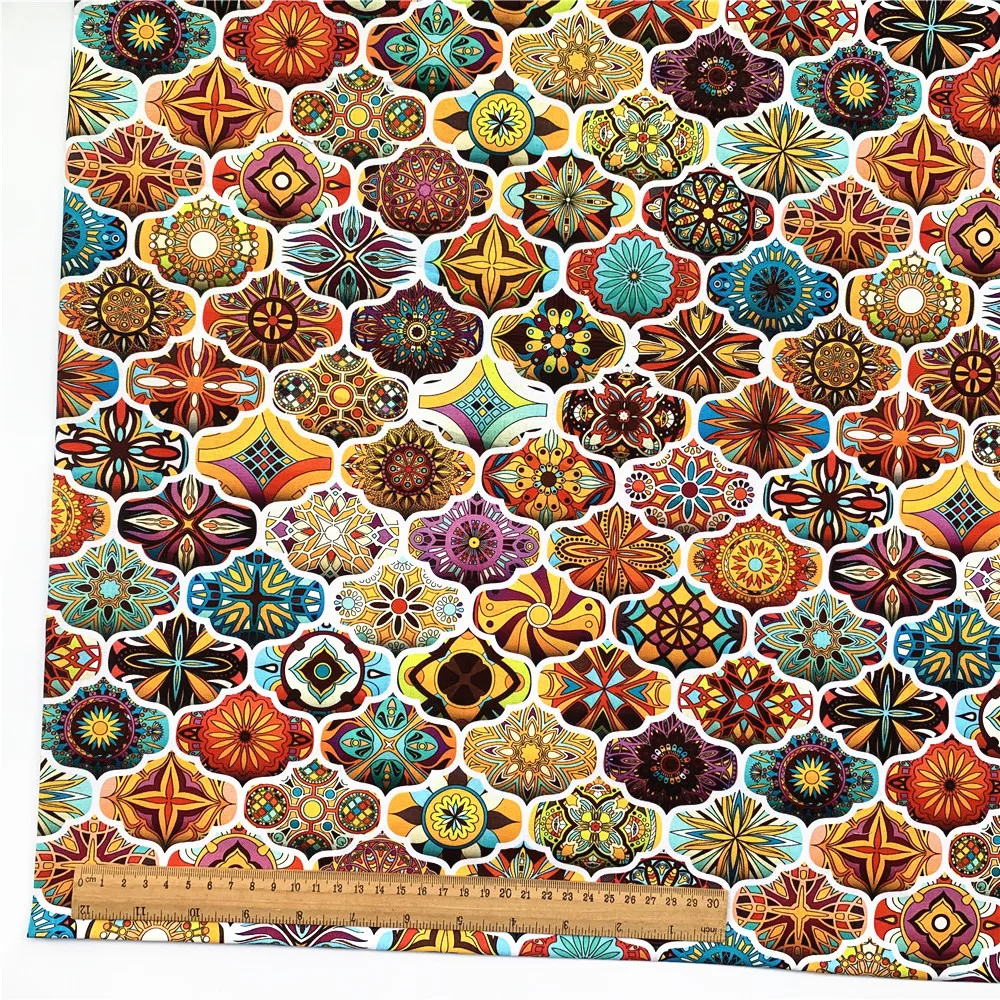 Ретро-богемный стиль Мандала из 100% хлопка с принтом ткань в стиле бохо одежда для