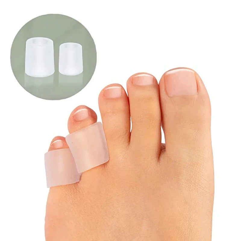

12pieces=6pairs Silicone Little Toe Sleeves Gel Transparent Foot Cover Finger Tubes Corns Blisters Bunion Corrector Protector