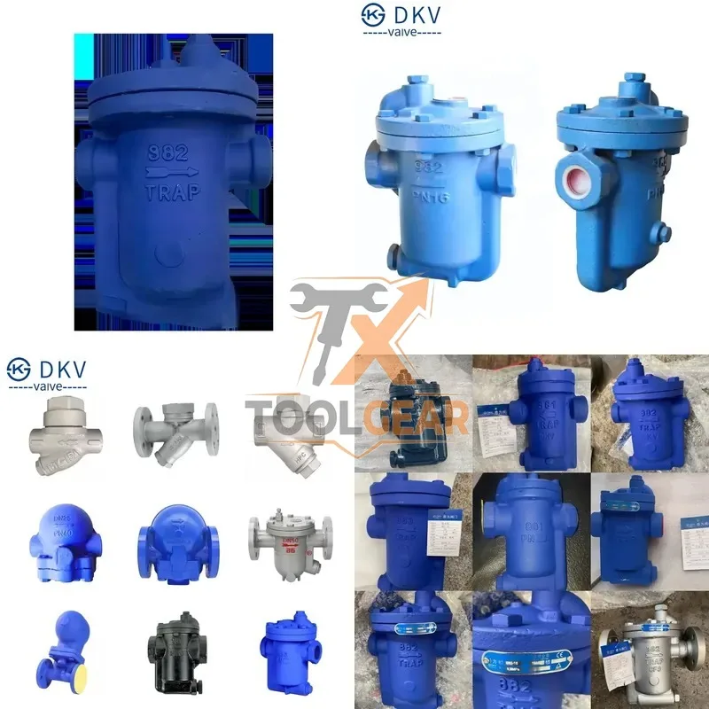 Фото Паровой конденсатоотводчик обратного типа DKV 982 WCB с резьбой BSPT NPT PN16, чугунный, производство Китай, 2026 г. №1